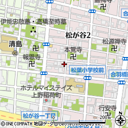 東京都台東区松が谷2丁目5-12周辺の地図