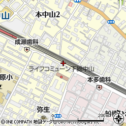 千葉県船橋市本中山3丁目1-5周辺の地図