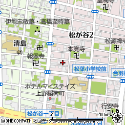 東京都台東区松が谷2丁目5-2周辺の地図