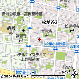 東京都台東区松が谷2丁目5-10周辺の地図