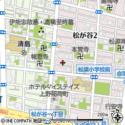 東京都台東区松が谷2丁目5周辺の地図