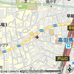 ホテルリブマックス高田馬場駅前周辺の地図