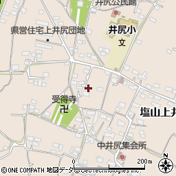 山梨県甲州市塩山上井尻672-2周辺の地図