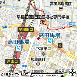 北京火考鴨店 高田馬場店周辺の地図