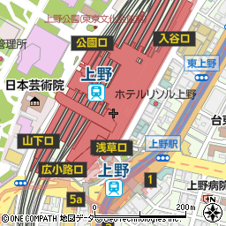 スターバックスコーヒーＪＲ上野駅入谷改札前店周辺の地図