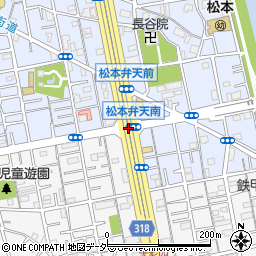 松本弁天南周辺の地図