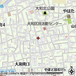 東京都中野区大和町周辺の地図