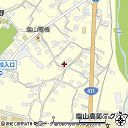 山梨県甲州市塩山千野368-2周辺の地図