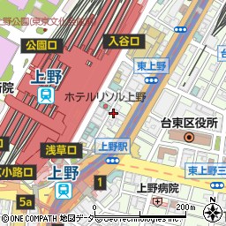 台東区防災倉庫周辺の地図