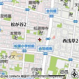 東京都台東区松が谷2丁目11周辺の地図