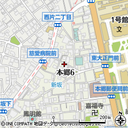 東京都文京区本郷6丁目周辺の地図