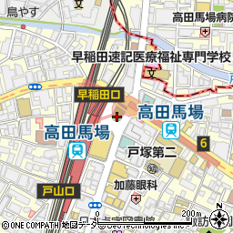 高田馬場駅前公園周辺の地図