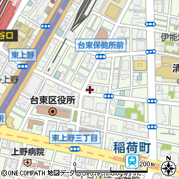 鮒忠 東上野店周辺の地図