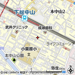 千葉県船橋市本中山3丁目12周辺の地図