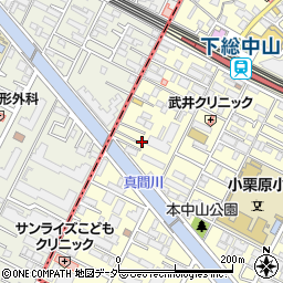 千葉県船橋市本中山3丁目24-13周辺の地図