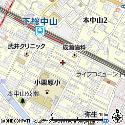 千葉県船橋市本中山3丁目12-13周辺の地図