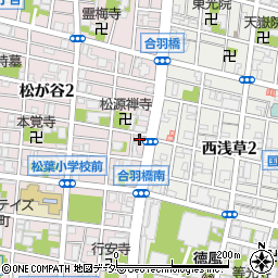 東京都台東区松が谷2丁目12-6周辺の地図