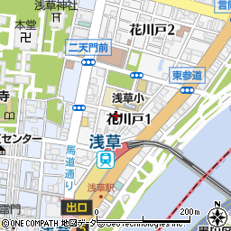 旅館花川戸周辺の地図