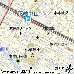 千葉県船橋市本中山3丁目12-7周辺の地図