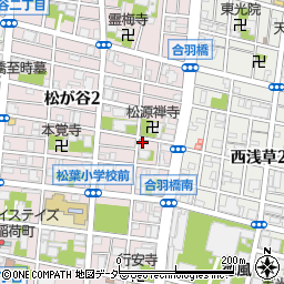 東京都台東区松が谷2丁目11-6周辺の地図