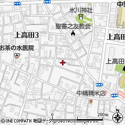 東京都中野区上高田周辺の地図
