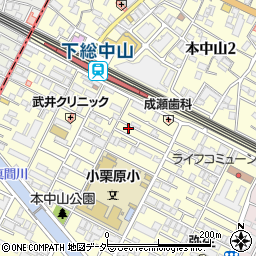 千葉県船橋市本中山3丁目12-11周辺の地図