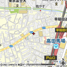 松屋高田馬場４丁目店周辺の地図