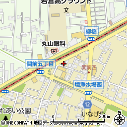 武蔵野関前郵便局周辺の地図