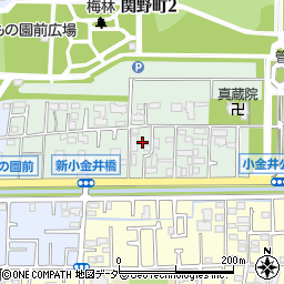 東京都小金井市関野町2丁目3-9周辺の地図