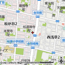 東京都台東区松が谷2丁目13-14周辺の地図