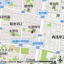 東京都台東区松が谷2丁目13-4周辺の地図