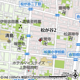 東京都台東区松が谷2丁目7-14周辺の地図
