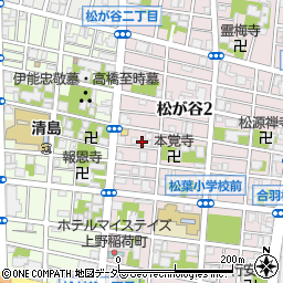 東京都台東区松が谷2丁目7-2周辺の地図