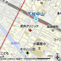 千葉県船橋市本中山3丁目19-19周辺の地図