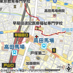 ベッセルイン高田馬場駅前周辺の地図