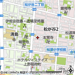東京都台東区松が谷2丁目7-3周辺の地図