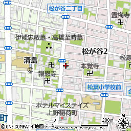 東京都台東区松が谷2丁目7-6周辺の地図