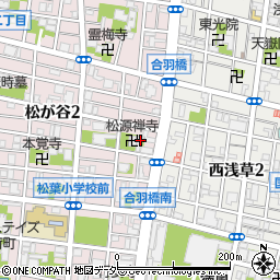 東京都台東区松が谷2丁目13周辺の地図