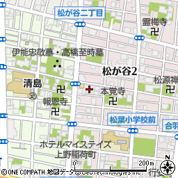 東京都台東区松が谷2丁目7周辺の地図