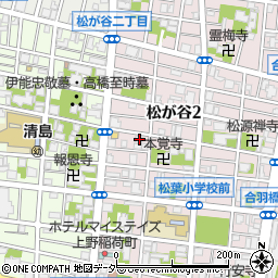 東京都台東区松が谷2丁目7-11周辺の地図