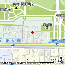 東京都小金井市関野町2丁目3-17周辺の地図