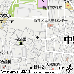 東京都中野区新井3丁目18周辺の地図