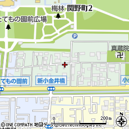 東京都小金井市関野町2丁目周辺の地図