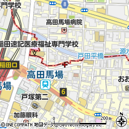東京都新宿区高田馬場2丁目15周辺の地図