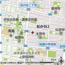 東京都台東区松が谷2丁目7-10周辺の地図