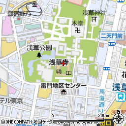 浅草寺幼稚園周辺の地図