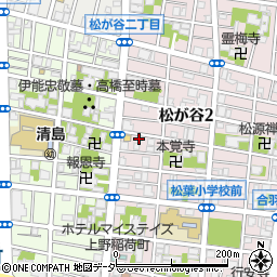 東京都台東区松が谷2丁目7-9周辺の地図