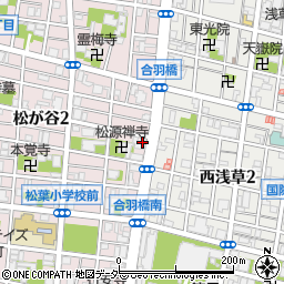 東京都台東区松が谷2丁目13-12周辺の地図