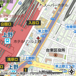 炭火焼き鳥 串八珍 上野入谷口店周辺の地図