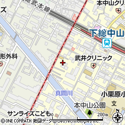 千葉県船橋市本中山3丁目24周辺の地図